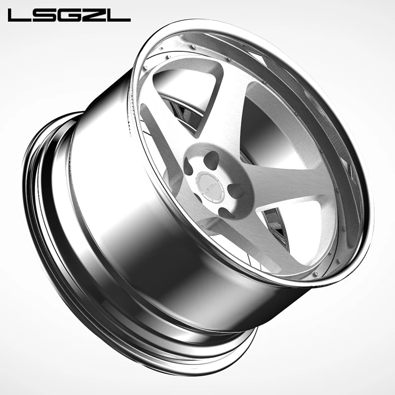 Custom 2 Piece Deep Concave Forged Alloy Wheel For Chevrolet C8 Mercedes G63 5x120 5x127 5x114.3 Matte Black Rims