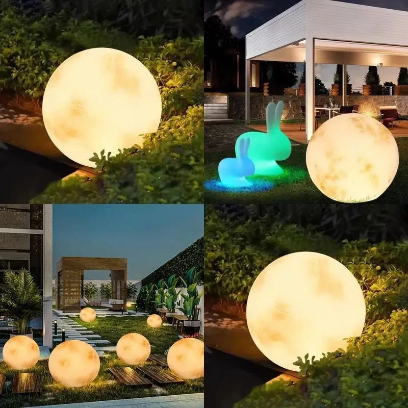 for Outdoor Waterproof IP65 Light Emitting Diode Solar Moon Light Patio Balcony Garden Atmosphere Decoration Hanging Planet