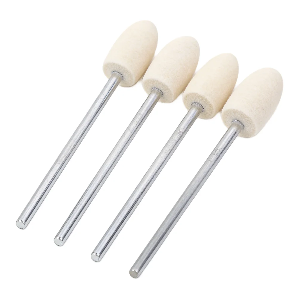 Felt Polishing Wheel Wool Polishing Wheel White Wool Material Felt Polishing Heads Multi-shape Set Fine Polishing