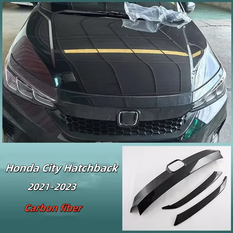 

For Honda City Hatchback 2021-2023 Exterior decoration with meshes for car ornaments