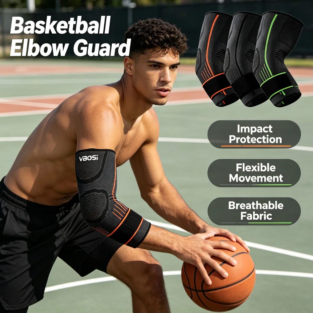Arm Compression Sleeve - Elbow Braces for Recovery, Support for Athletic Sports Running Tennis Baseball Weightlifting- Men Women view 5