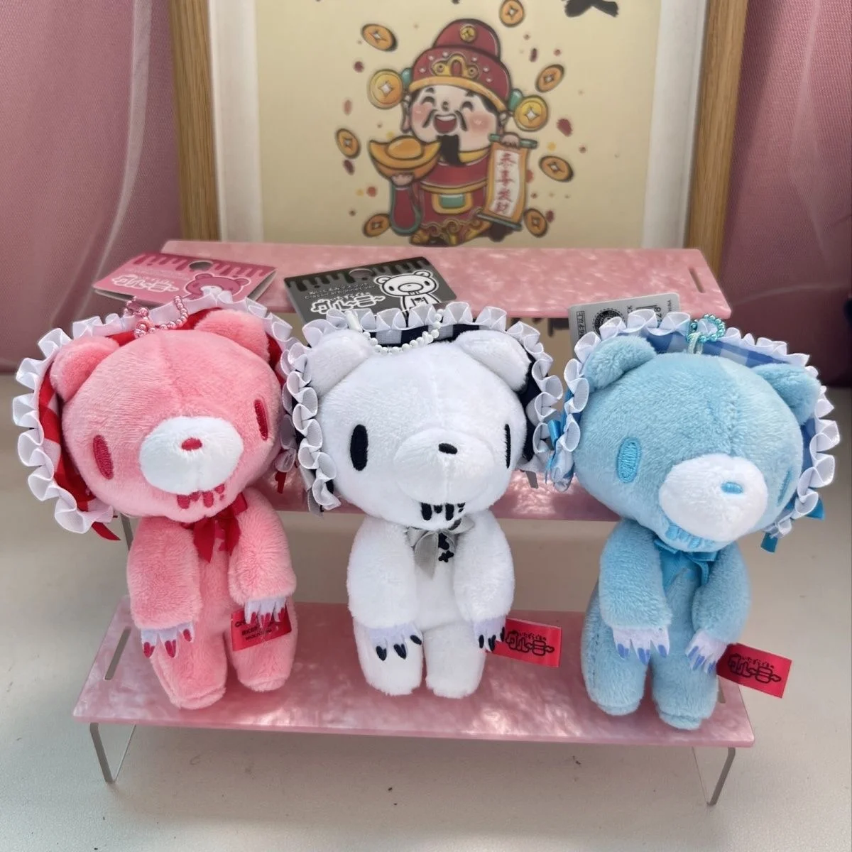 

Gloomy Bear Kawaii Rabbit Pink Bear Cute Anime Figure Model Ornament Toys Gift Decoration Cute Gifts