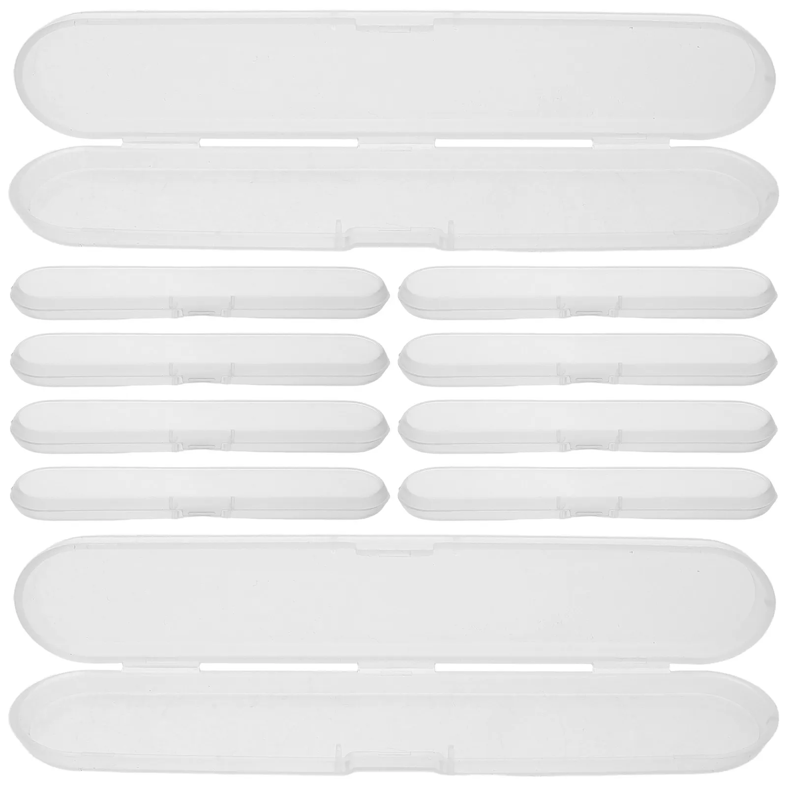 

Набор из 10 прозрачных пластиковых контейнеров с крышками: компактный органайзер для скребков для языка, поделок и предметов первой необходимости в путешествиях