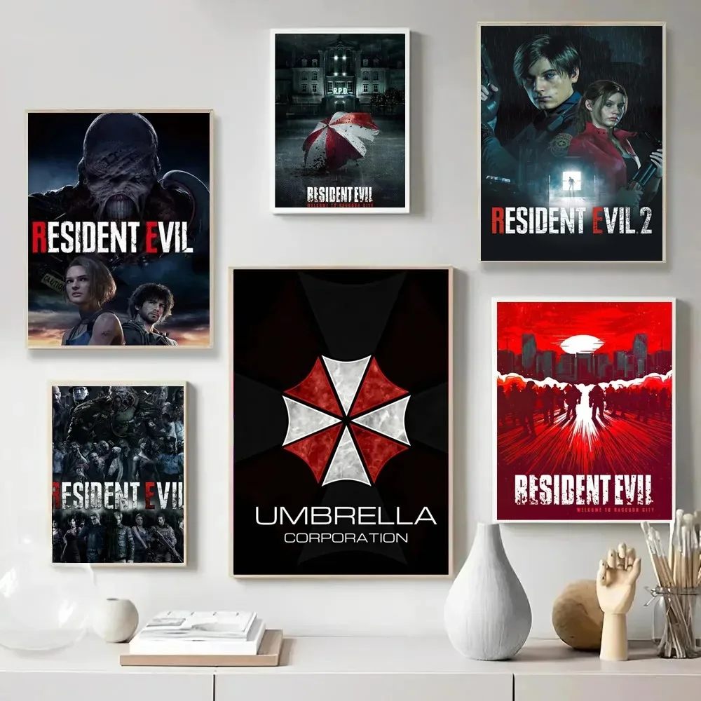 Poster Prints R-Residents Movie Evils Classic Video Games Club Bar Gifts Canvas Painting Wall Art Picture Living Room Home Decor
