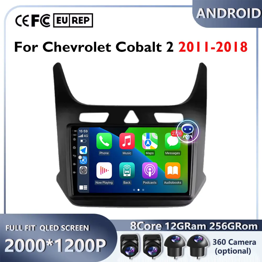 

Android 16 2 Din For Chevrolet Cobalt 2011-2021 Car Radio Carplay Android auto DSP 4G WIFI GPS Bluetooth Multimedia stereo