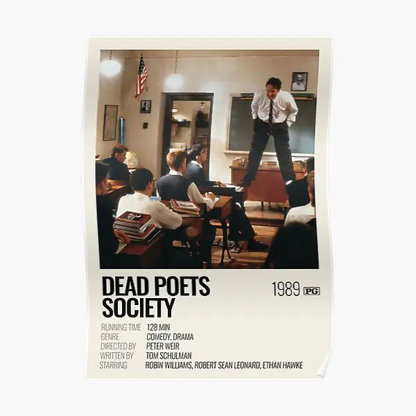 Dead Poets Society 1989 Movie Poster  Poster Decor Decoration Funny Home Picture Print Art Wall Painting Mural Vintage No Frame