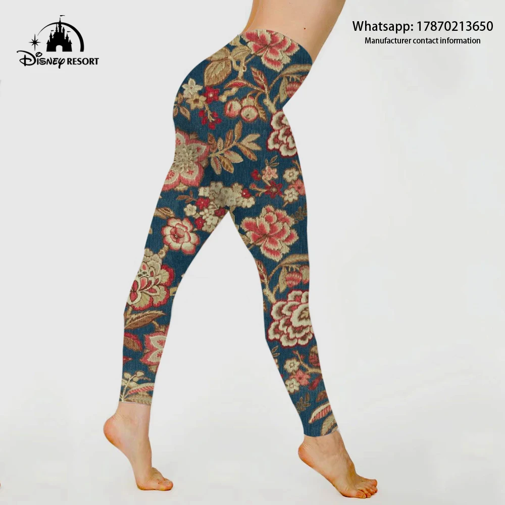 2022 New Disney Brand Women Gym Yoga pantaloni senza cuciture abbigliamento sportivo Stretch vita alta allenamento Fitness Leggings pantaloni della tuta