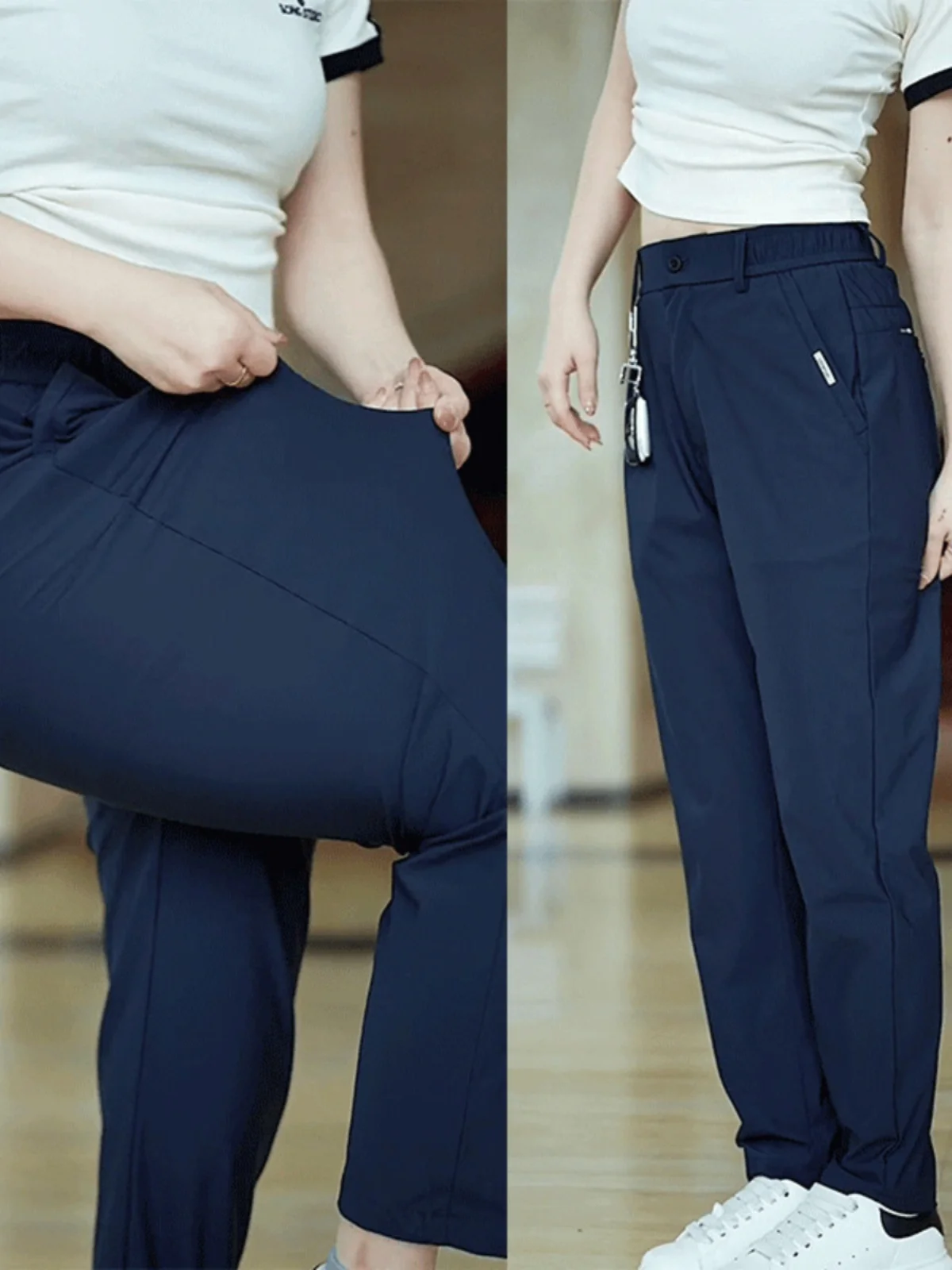 Plones largos de pierna recta informs de negocios para hombre de principios de otoño sensación fresca de moda Color só...