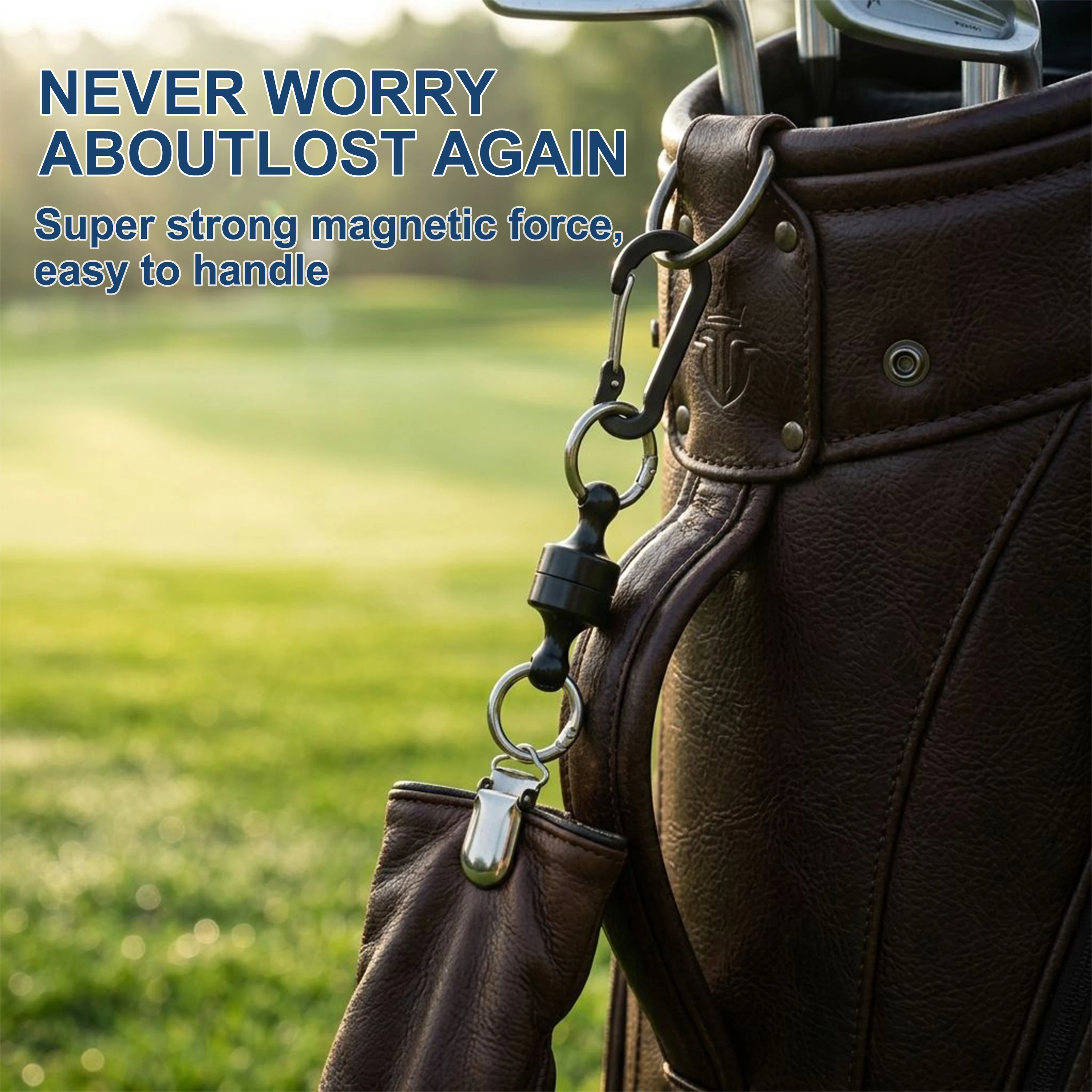 Magnetischer Schnellverschluss Golfhalter Metall-Karabinerhaken Golf Magnetischer Putterhalter für Golfputter-Abdeckung – Detail 1