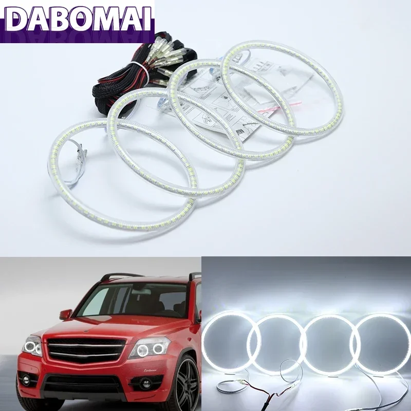 

Ultra Bright SMD White LED Angel Eyes Halo Ring Kit Daytime Running Light for MERCEDES BENZ GLK CLASS X204 2010 2011 2012