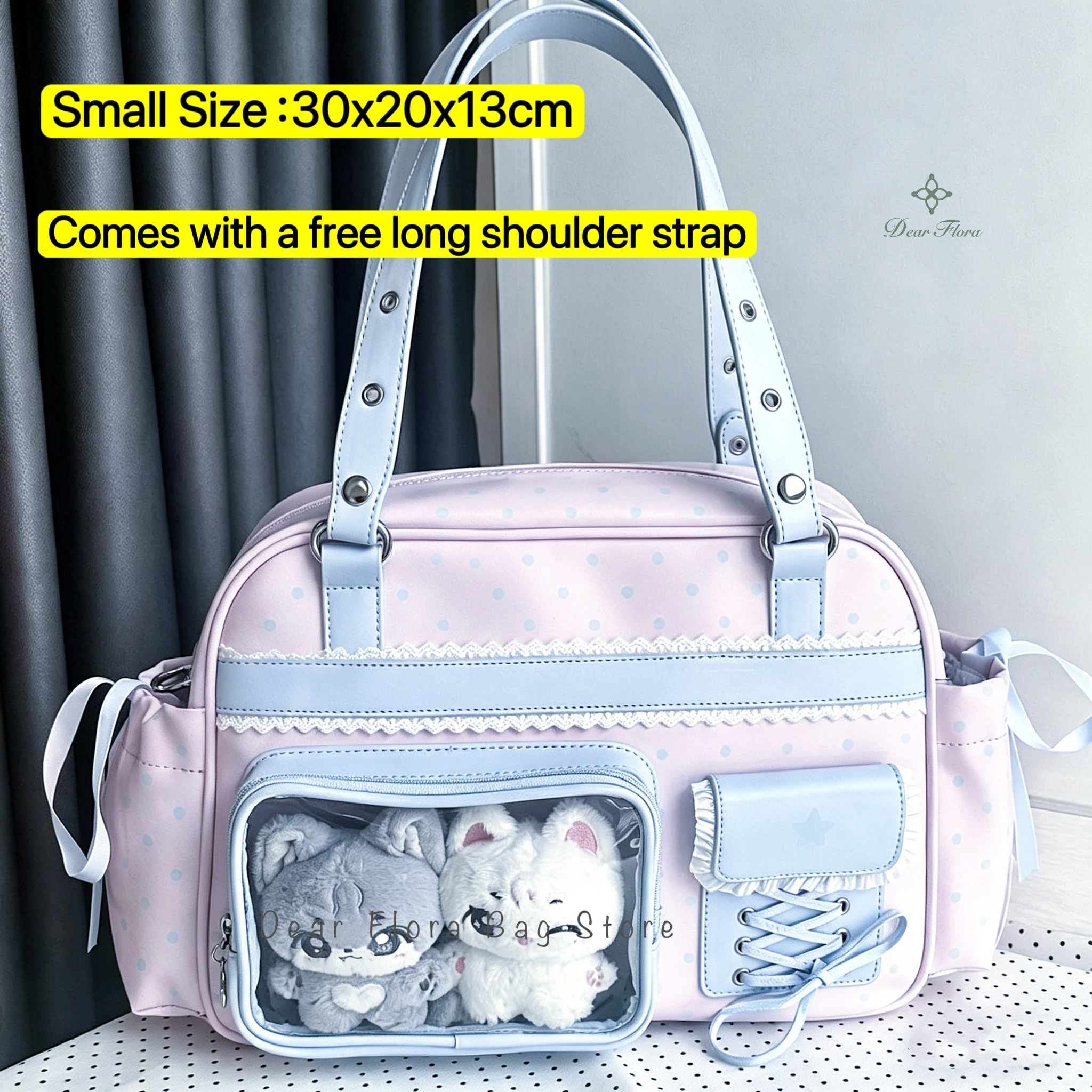 Neue Y2K Nette Itabag Comic Ausstellung Große Kapazität Rucksack Süße Mädchen Transparente Umhängetasche DIY Abzeichen Display Schulter Tasche – Detail 28