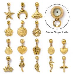 3Pcs/Lot Dasiy Life Tree Heart Stainless Steel Diy Stopper Charms Palm Cross Seahorse Women Bracelet Necklace Pendant jewelry