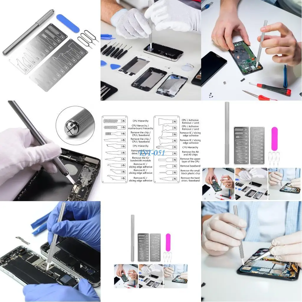 

E15A Temperature Resistant Electronic Repair Glues Scrapers 20pcs Blade Card Pin For Efficient Component Delidding Tasks