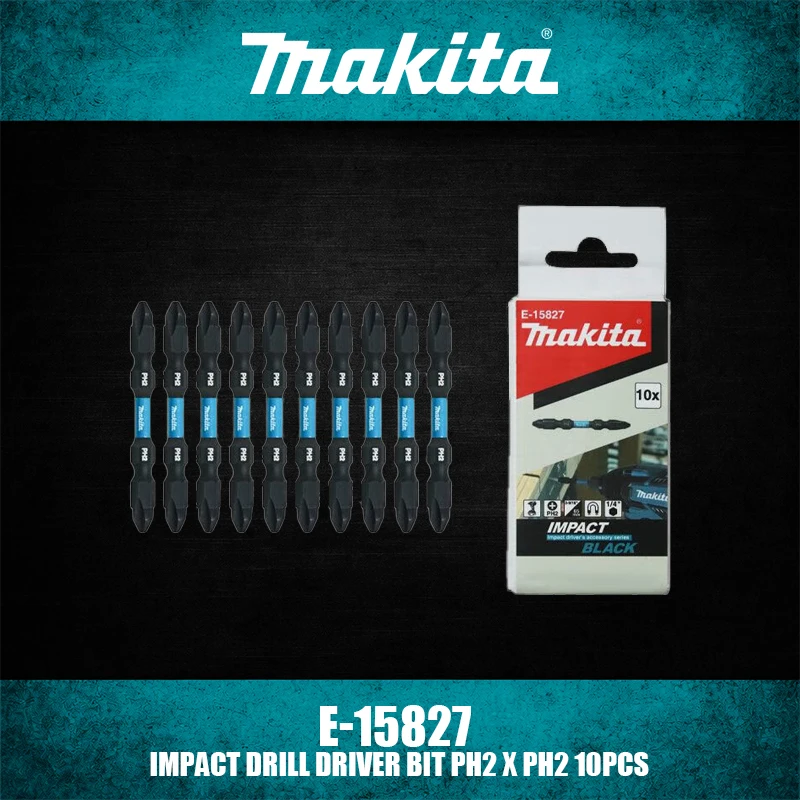 

Makita E-15827 E-15833 IMPACT BLACK Drill Driver Bit PH2 X PH2 10PCS 65MM 110MM Power Tool Accessories