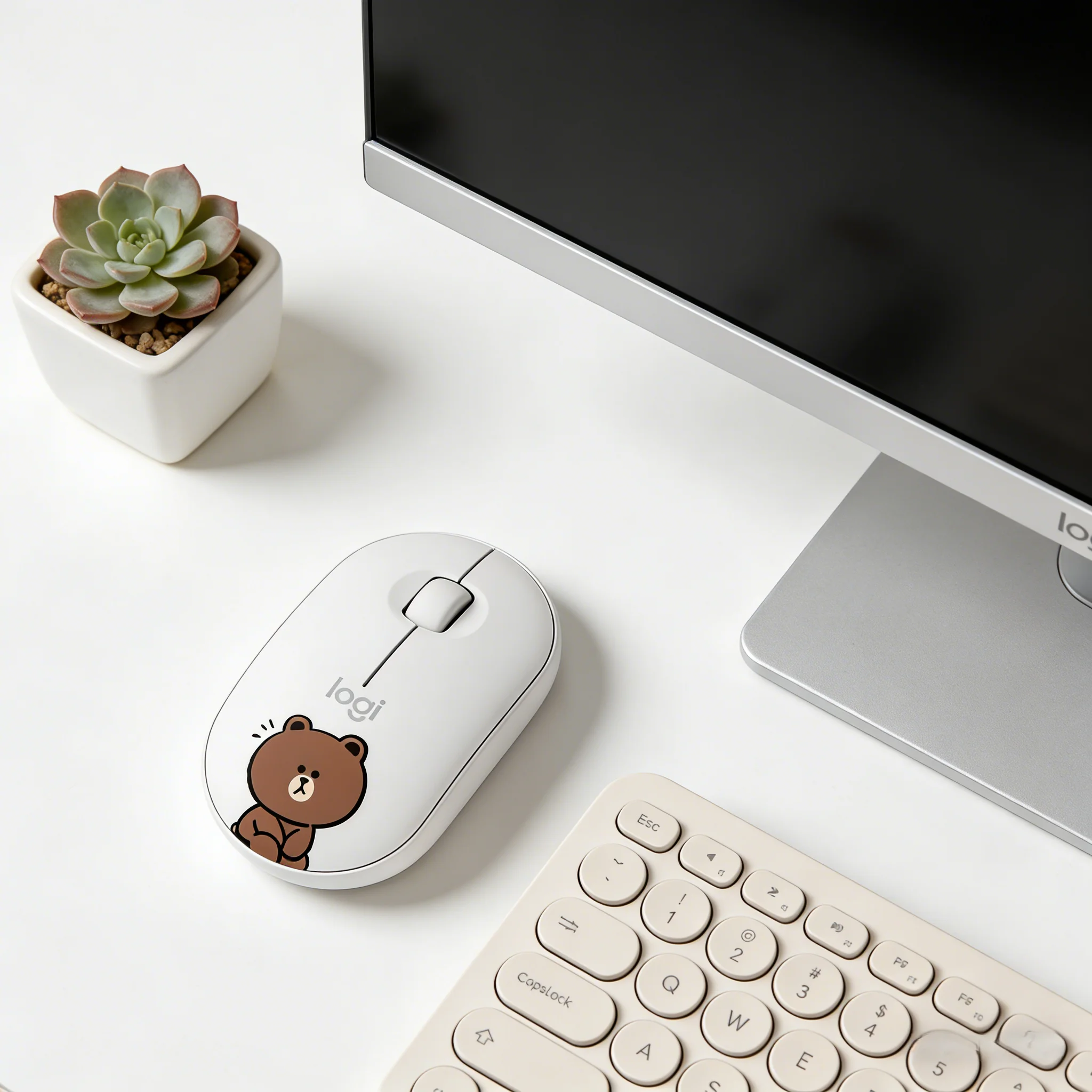 

Logitech M350 Pebble Wireless Mouse Bluetooth 2.4G Dual Mode Silent Click Slim 1000 DPI 18 Months Battery for PC Laptop