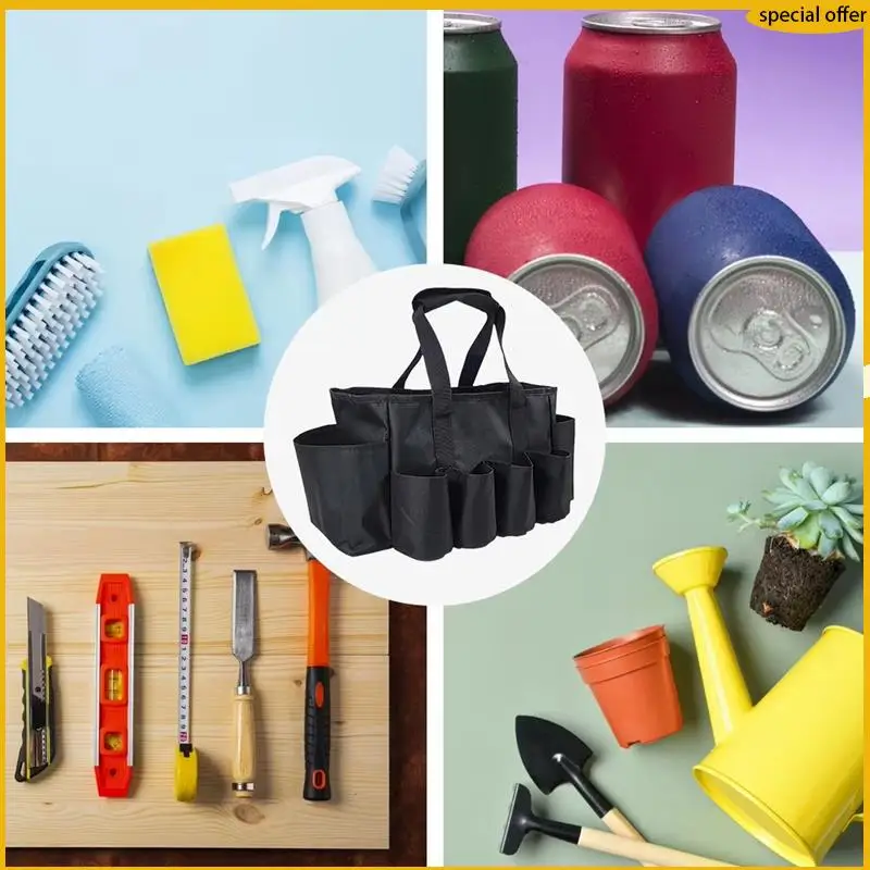 

A50I Foldable Tool Bag Storage Bag Multi-Pocket Waterproof Washing Bag With Handle Portable Beach Bag Art Repair Tool Kit