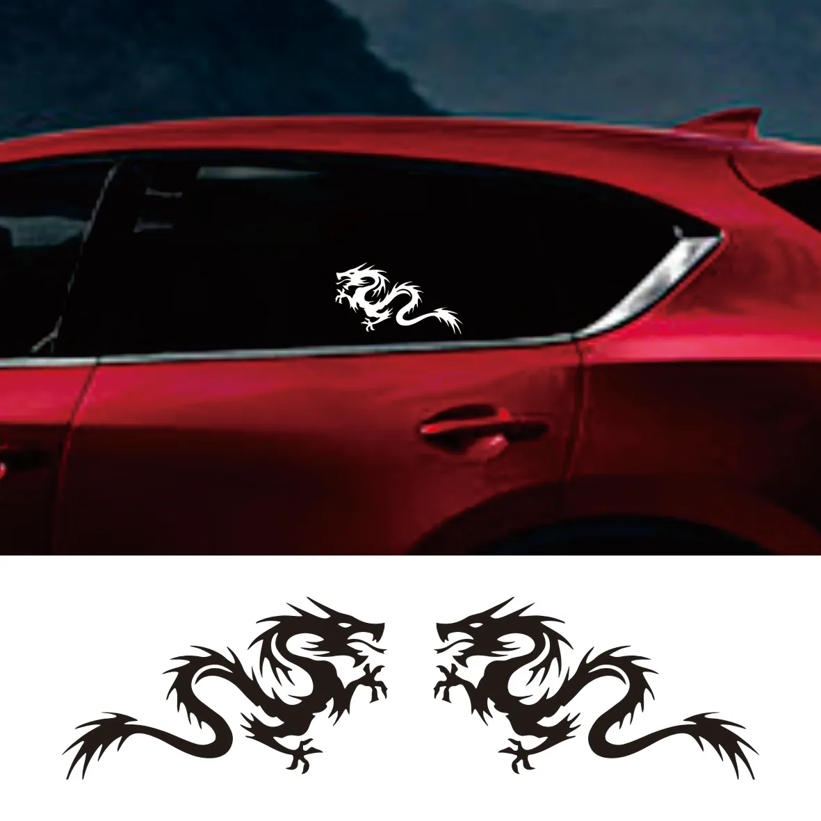 

25*14cm Tribal dragon funny car sticker vinyl decal for auto car stickers styling