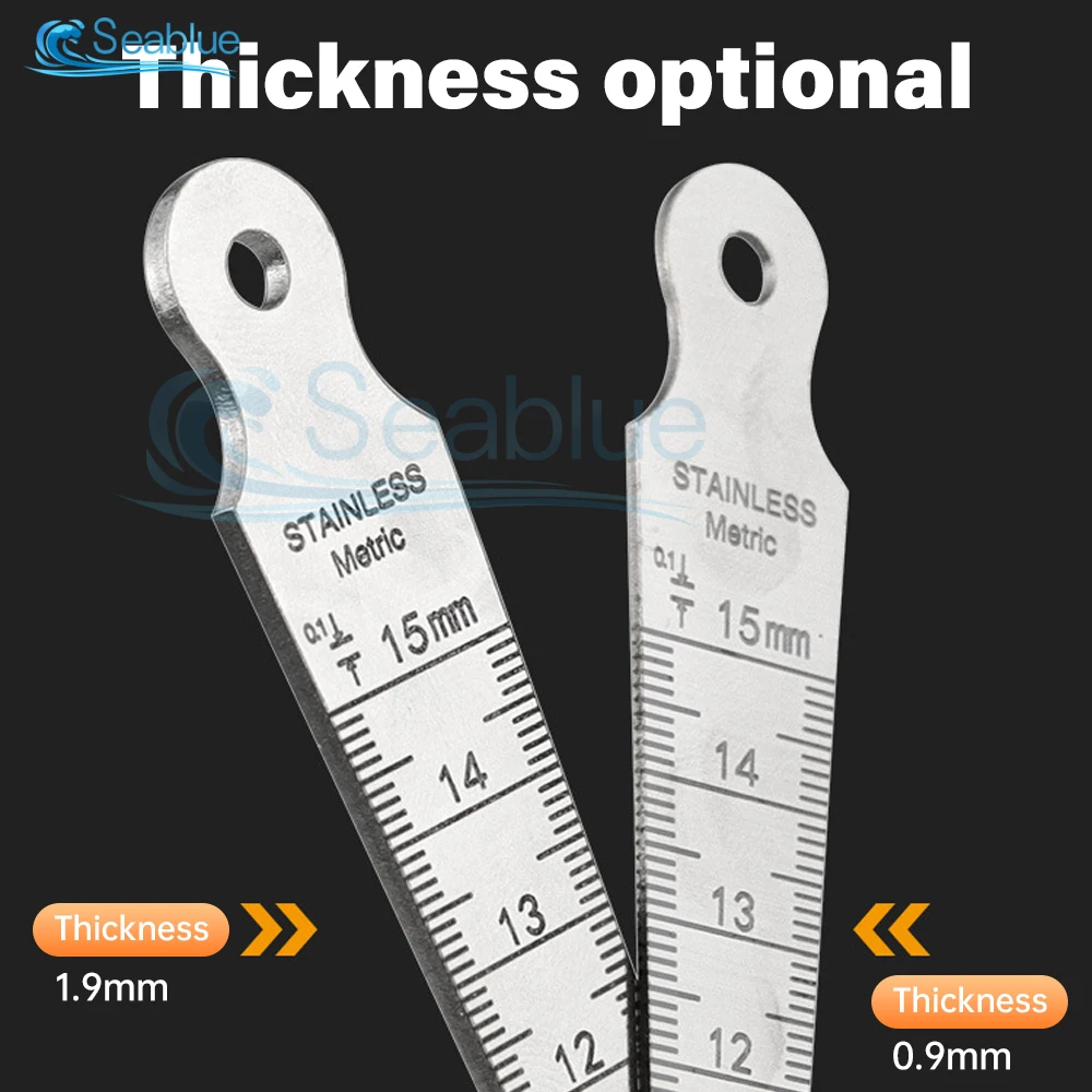 1Pcs Kegel Gauge Fühler 1-15mm Edelstahl Lücke Loch Mess Werkzeug Doppel Seite Keil Blende skala Dünne/Dicke