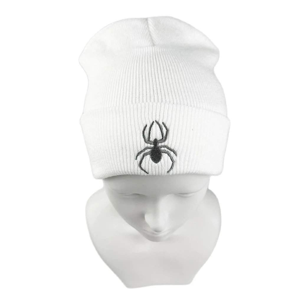 1pcs Fashion New Cartoon Spider Embroidered Beanies Hat Winter Autunm Warm Knitted Bonnet Cap Soft Wool Beanies Caps Couple Gift