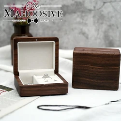 Travel Retro Wood box Wooden Jewelry Packing Case Wedding Ring Necklace Bracelet Organizer Women Men Display Box Gift for Couple