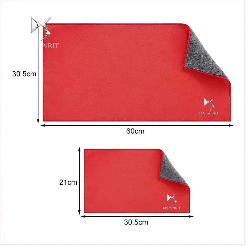 Microfiber Car Cleaning Towel Thicken Soft Drying Cloth Car Body Washing Towels for Citroen DS C1 C5 C6 2CV VTS C3 Car Stickers