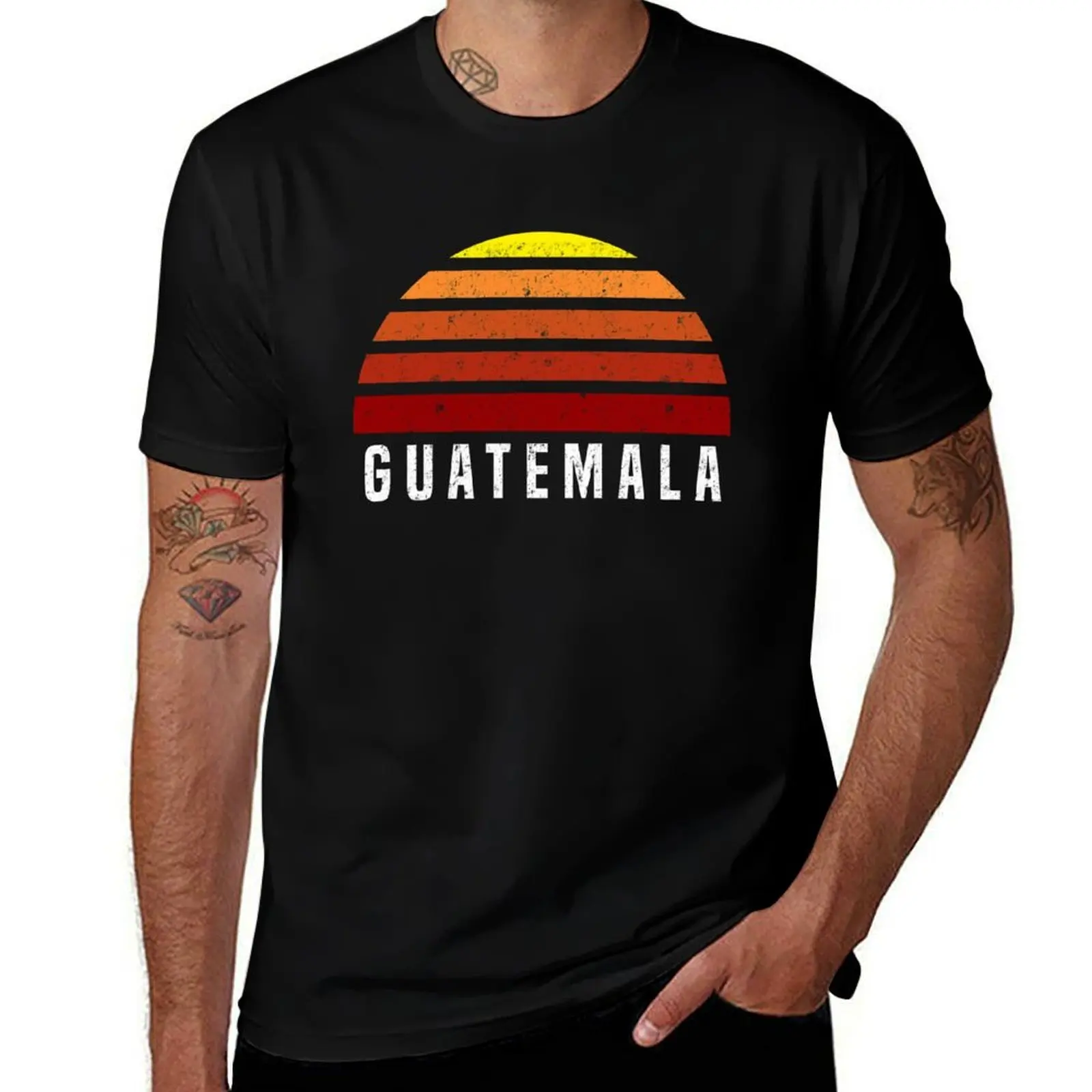 

Sunset Vintage Throwback Guatemala T-Shirt Odor Resistant Short Sleeve Top