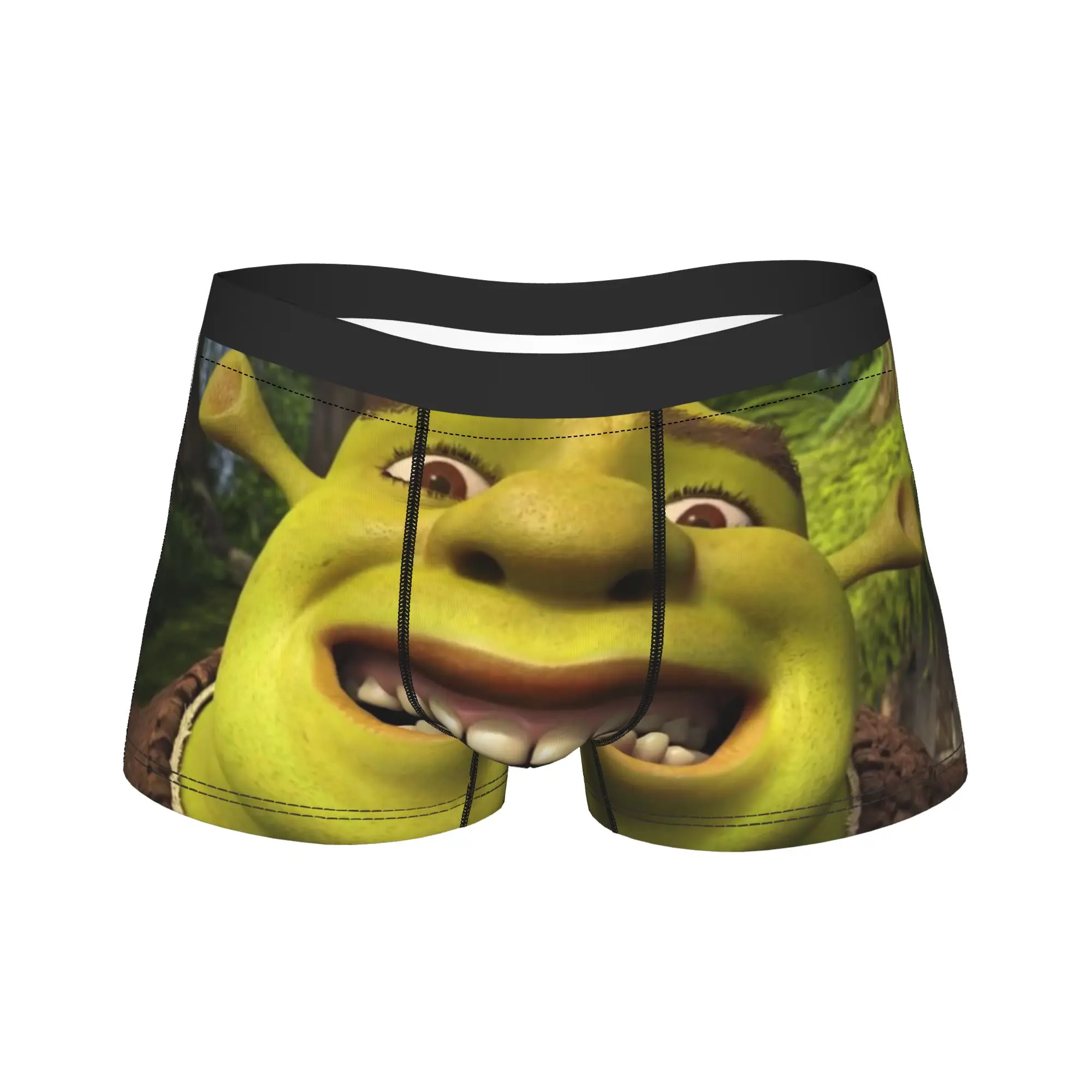 Humor Boxer Shreks Smile Memes Shorts Panties Briefs Men's Underwear Cartoon Breathable Underpants for Homme S-XXL