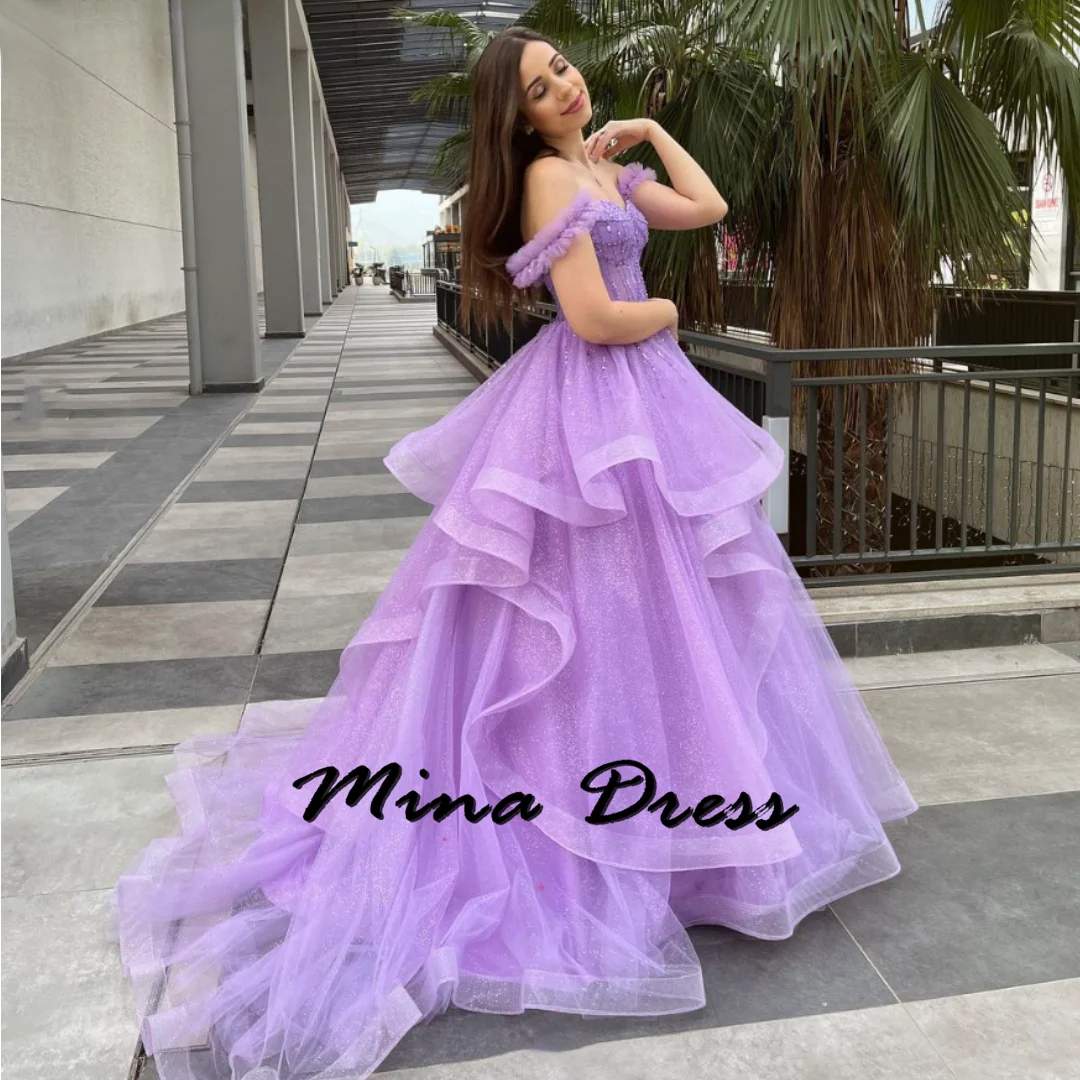 

Mina Customized Backless Ball Gowns Sleeveless Gala Dresses Woman 2024 for Party Dress Es Strapless Stacked Evening Gown Prom