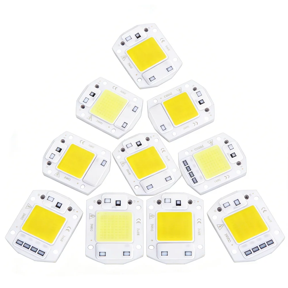 LED Chip AC220V 20W 30W 50W  Smart IC No Need Driver DIY COB Lamp Beads Outdoor Flood Lights Spotlight Floodlight Chip Lighting
