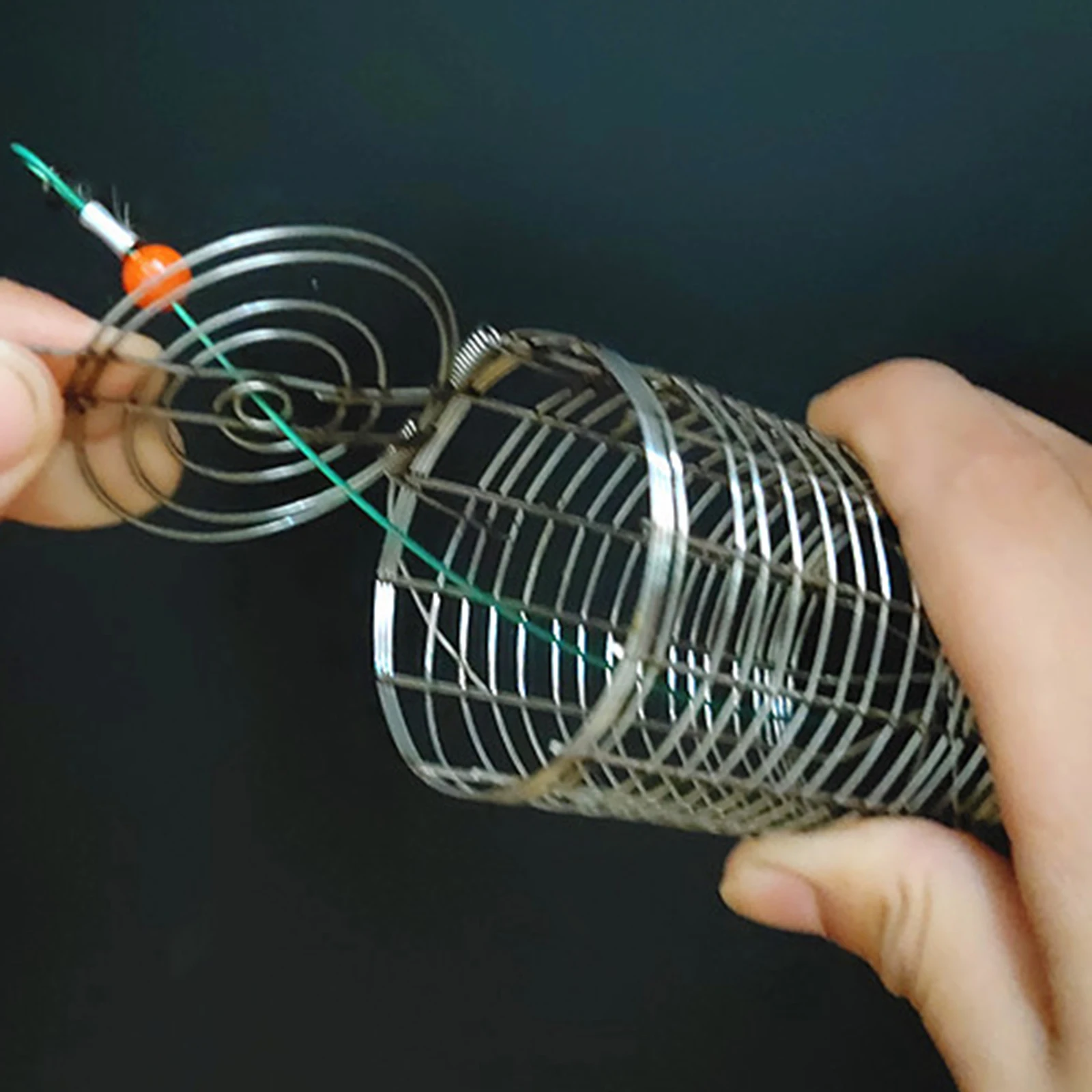 5x 솔리드 낚시 피더 케이지 트랩 바구니 컨테이너 잉어 미끼 메쉬 케이지 낚시 태클 스냅 액세서리 유치