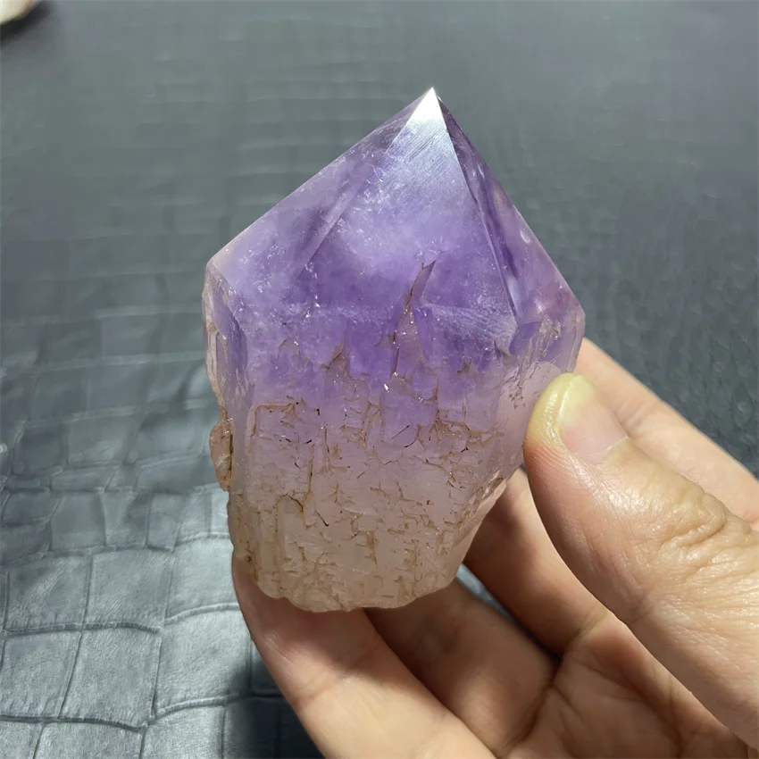 190g  Natural High-quality Uruguay Amethyst Bit Tower Energy Therapy Crystal Point  Purple Quartz Wand Decorati Free shipping