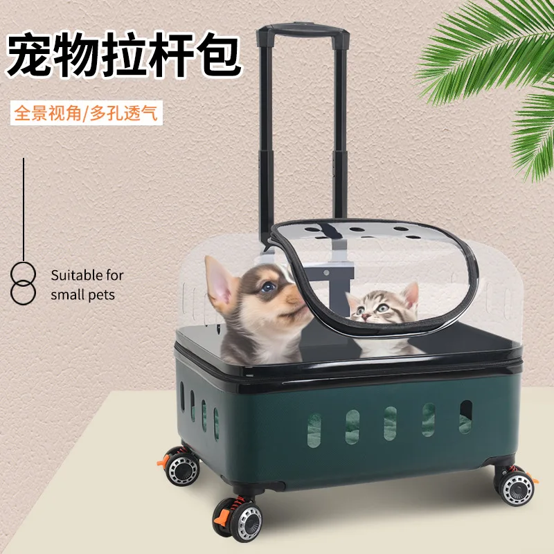 

Cat Carrier Travel Bag Cat Carrier Space Sac De Transport Pet Trolley Box Outdoor Portable Universal Wheel Space Capsule