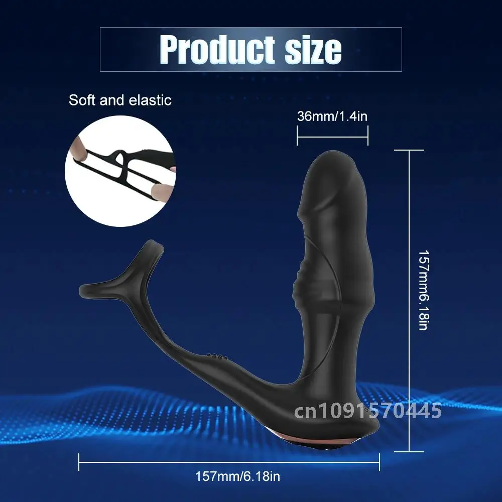 Masturbador masculino Penisring Cockring funda para pene masaje de próstata masculino consolador pene vibrador Anal masculino