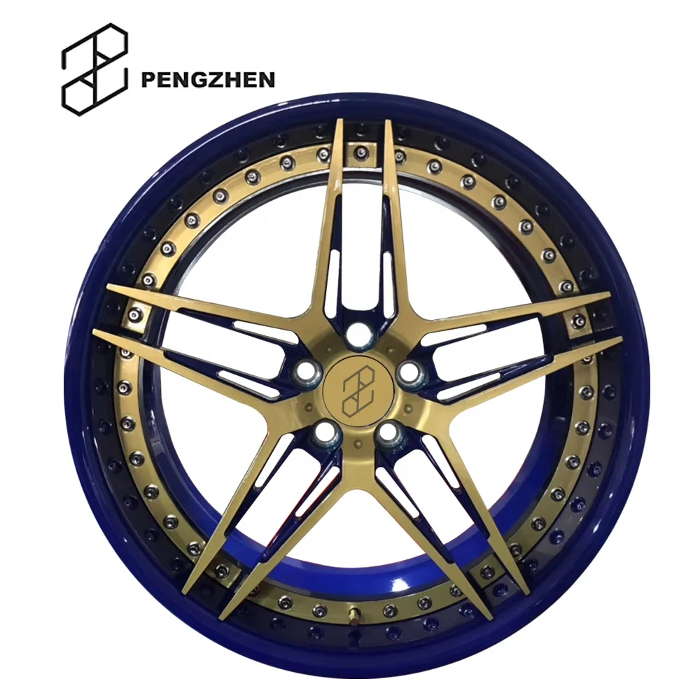 Pengzhen Hardware Connection New Design Concave Rims 18 19 20 Inch 5x120 Forged 5 Hole Aluminum Alloy Cast Car Wheel For Bmw