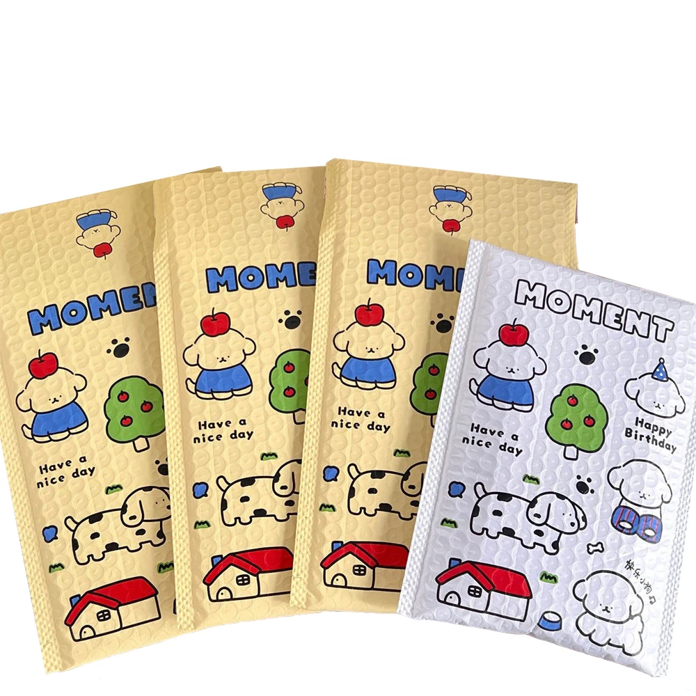 5.9x7.9inch Small Bubble Bags Cartoon Dog Print Bubble Envelopes Jewelry Packaging Bubble Mailers Padded Shipping Envelope 50Pcs