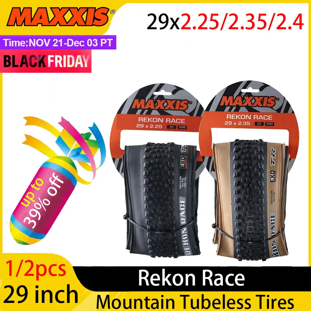 1/2pcs MAXXIS Rekon Race EXO TR 29 inch Mountain Tubeless Tires 29x2.25 29x2.35 MTB Folding Bicycle Tyre