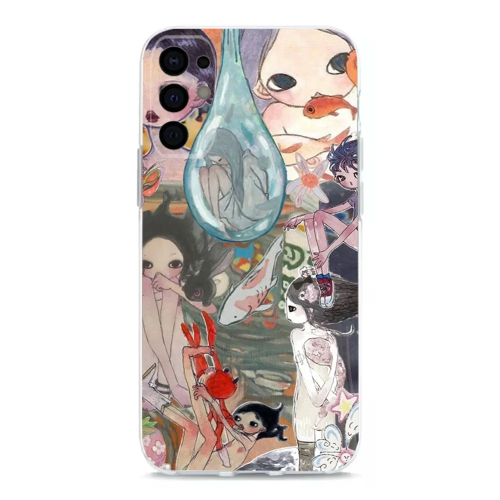 Aya Takano Japanese painter Phone Case  For Samsung S30,S23,S21,S22,S20 Ultra,S20 FE lite,S10,S9,S8PIus Transparent Shell