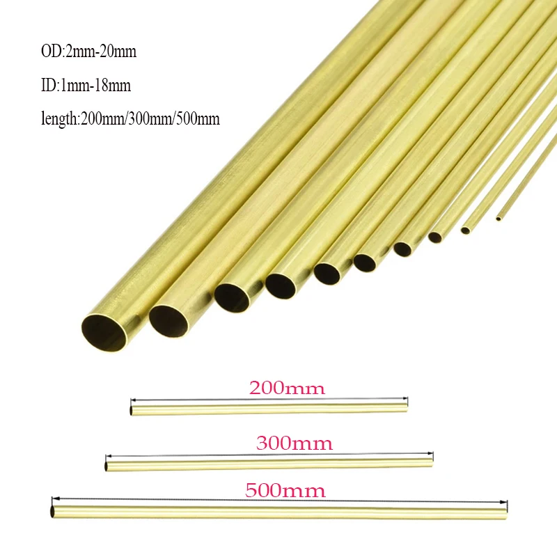 

20pcs~1pcs Brass Tubes Length 200/300/500mm Diameter 2/3/4/5/6/7/8/9/10/12/14/16/18/20mm Brass Tubes Wall Cutting Tool Parts