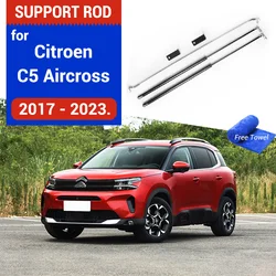 For Citroen C5 Aircross 2017-2023 2024 Refit Car Front Hood Engine Cover Hydraulic Rod Strut Spring Shock Bar Car-tyling