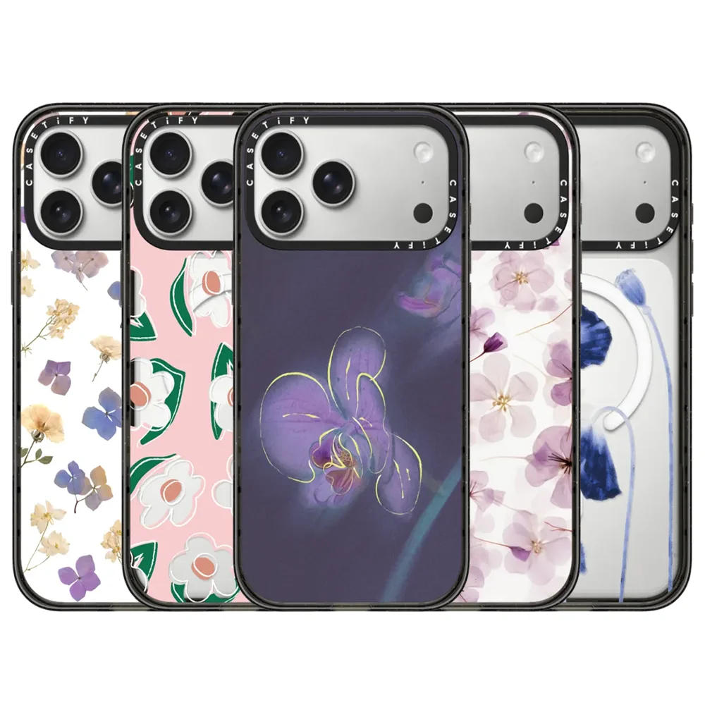

CASETiFY Floral Series Coolness Orchid Print Magnetic Drop-proof Case for iPhone 13 14 15 16 17 Pro Max Air Plus Protect Cover