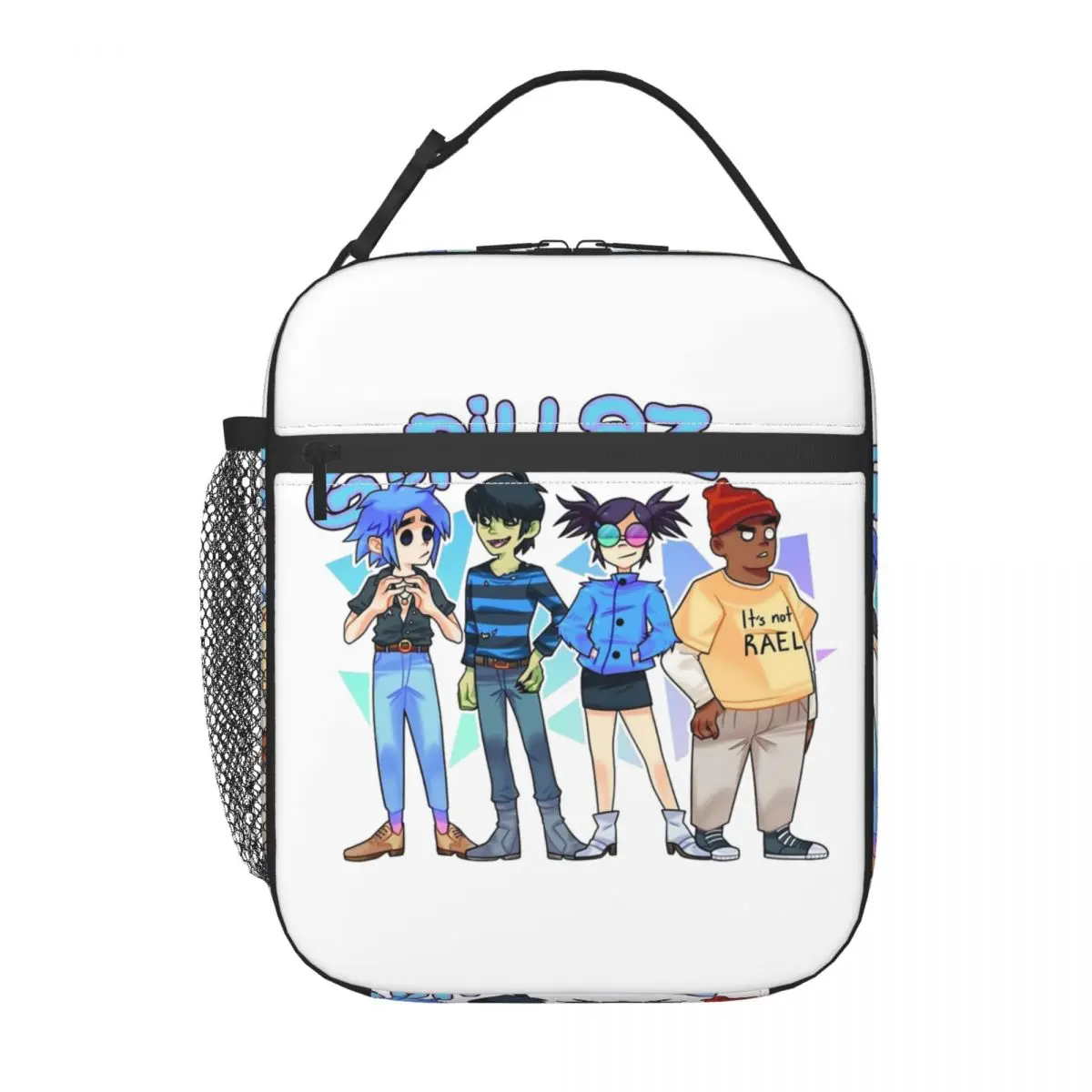 Gorillaz Tripulação Rock Band Merch Isolado Almoço Sacola para Viagem Food Box, reutilizável térmica Cooler Bento Box