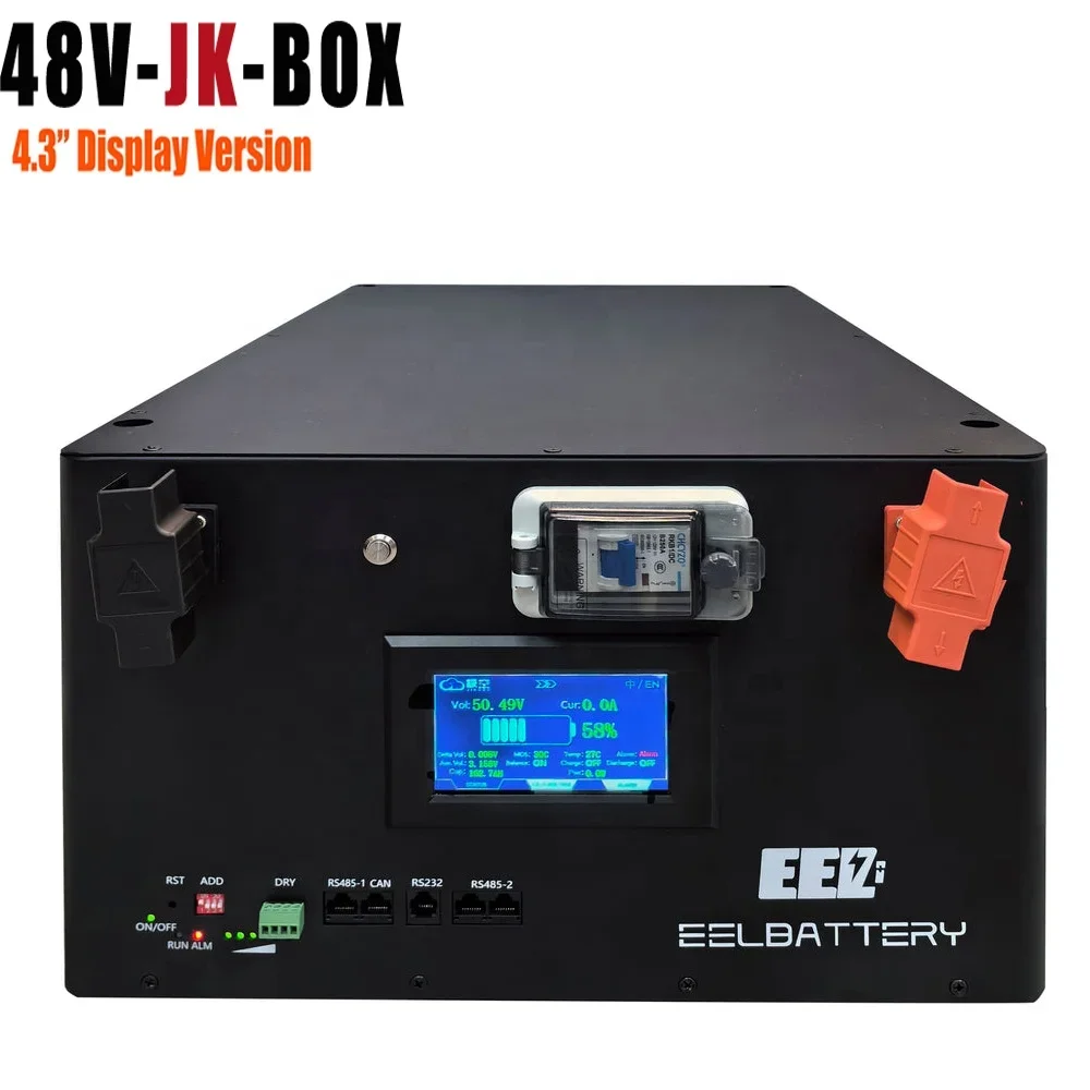 

EEL 48V JK BMS Case with LCD Display Screen 16S DIY Manyi Lifepo4 280Ah Server Rack Battery Box for Home Solar Energy Storage