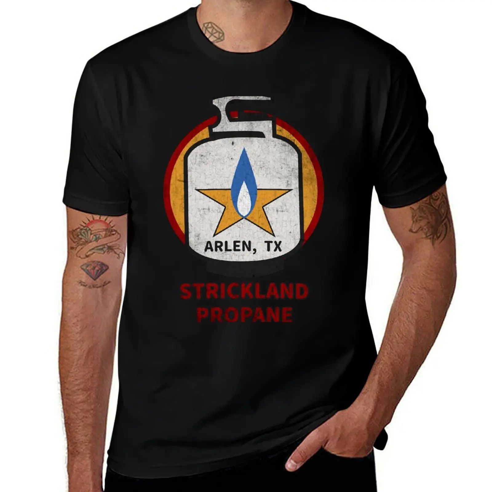 Strickland Propane Logo Retro T-Shirt Athletic Quick Dry for Men T-Shirt