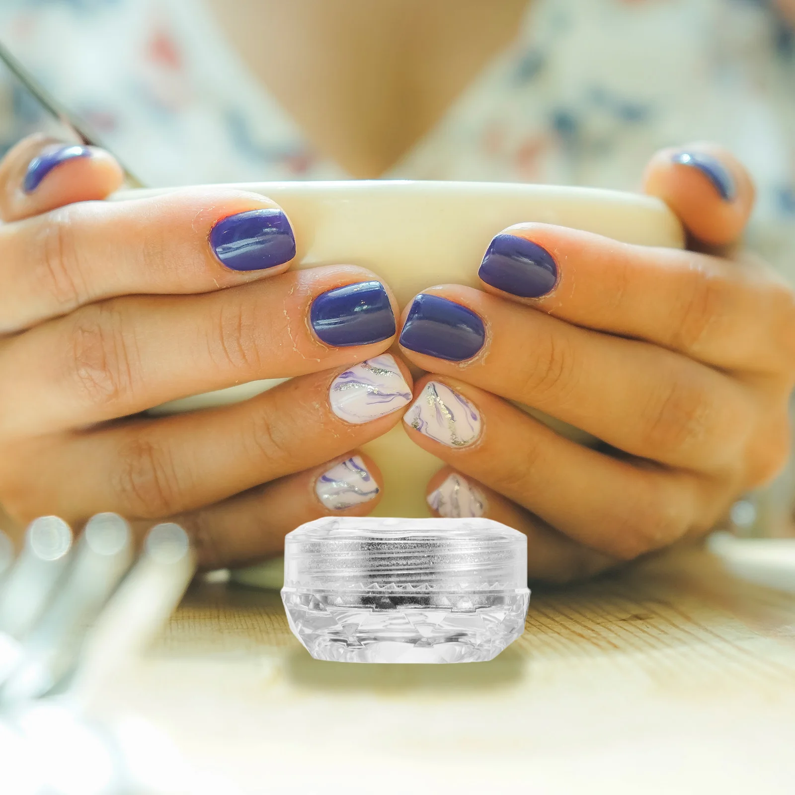 Polvo de uñas con purpurina plateada brillante, copos de lámina reflectantes ultrafinos para decoración de uñas, efecto Flash brillante, manicura glamorosa