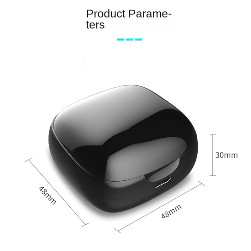 AA87 무선 헤드폰 Bluetooth 5.0 이어폰 터치 컨트롤 스포츠 이어 버드 LED 디지털 디스플레이는 스마트 폰에서 작동합니다 Black Dur