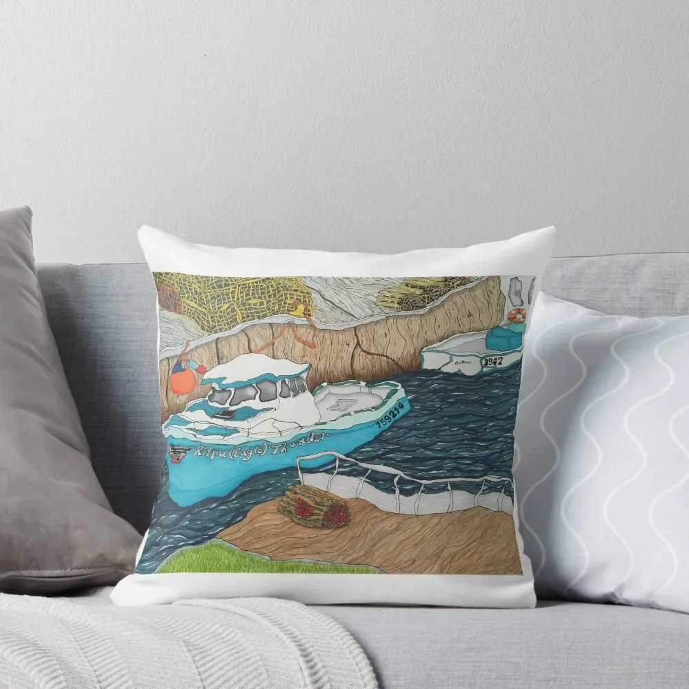 Pugwash Boats~Painting by Dawn Langstroth ?2020 Throw Pillow Christmas Pillow Cases Pillow Cases anime girl