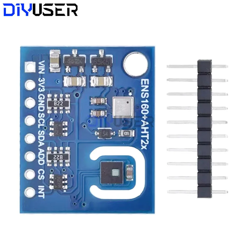مستشعر جودة الهواء عالي الدقة مع كشف درجة الحرارة/الرطوبة CO2/TVOC/الدرجة الحرارة/الرطوبة لاردوينو، شاشة بيئة المنزل الذكي