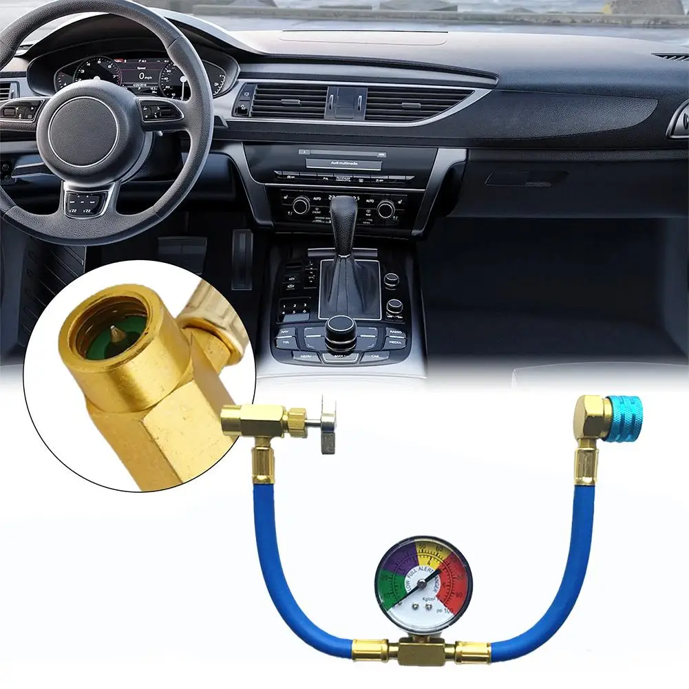 

R1234YF Автомобильная трубка для зарядки хладагента Автомобильная фторная автомобильная муфта Заправка жидкости для труб переменного тока Инструмент Шланг Газовый хладагент Addit I8W4