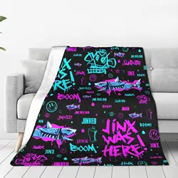 Jinx Arcane Coral Fleece Plush Throw Blanket League Battle Game Legends Blankets for Sofa Couch Super Soft Bedroom Quilt