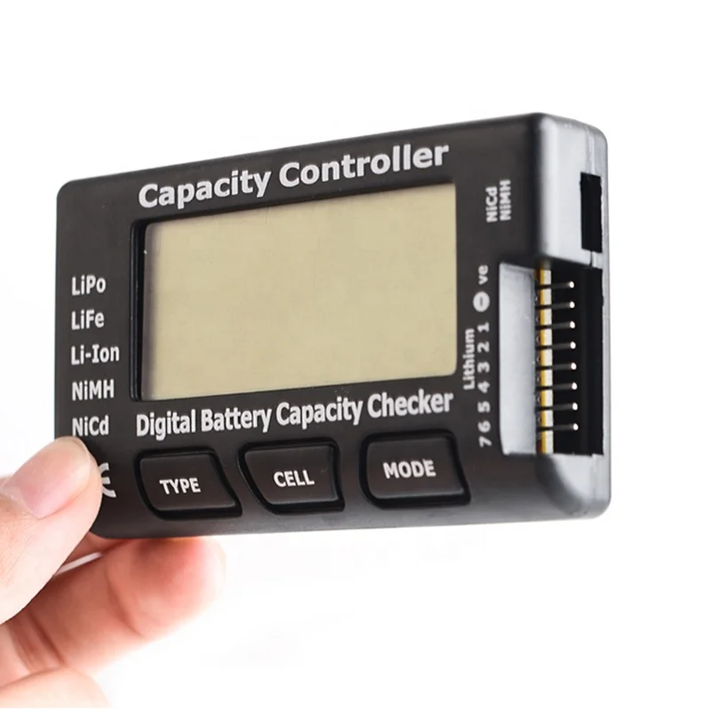 10PCS RC CellMeter 7 Digital Battery Capacity Checker LiPo LiFe Li-ion Nicd NiMH Battery Voltage Tester Checking CellMeter7